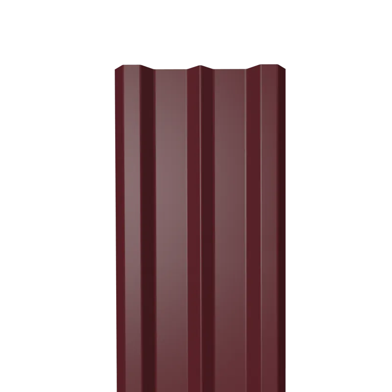 Металлический штакетник Гладкий полиэстер RAL 3005 (Красное вино) 3000*100*0,45 односторонний Прямой