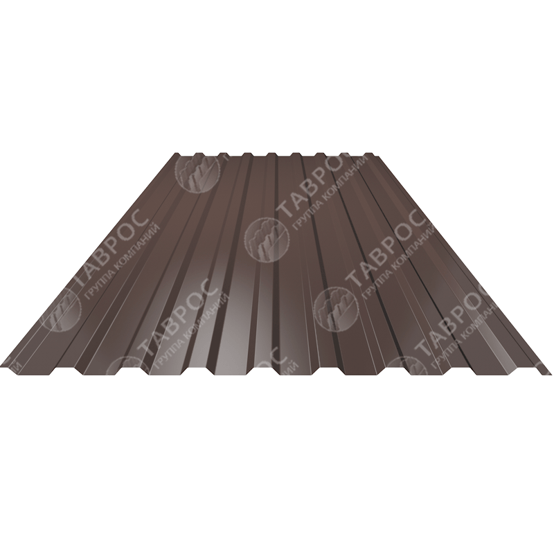 Профнастил Н-20 Гладкий полиэстер RAL 8017 (Шоколадно-коричневый) 1500*1150*0,45 односторонний