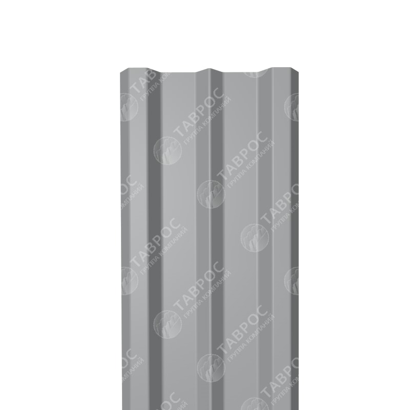 Металлический штакетник Гладкий полиэстер RAL 7004 (Серый) 1800*100*0,45 односторонний Прямой