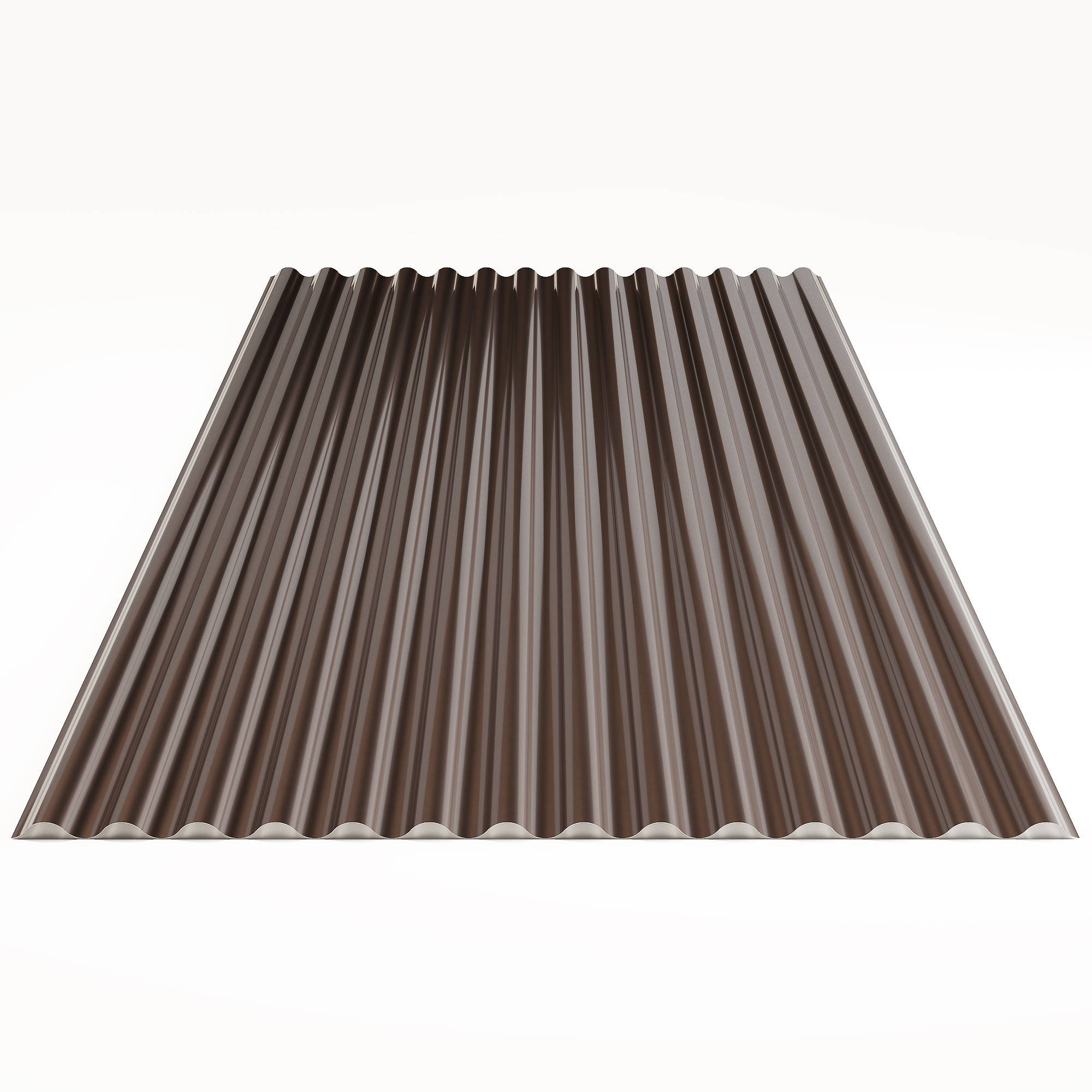 Гофрированный лист В-19 Гладкий полиэстер RAL 8017 (Шоколадно-коричневый) 1800*1103*0,5 односторонний