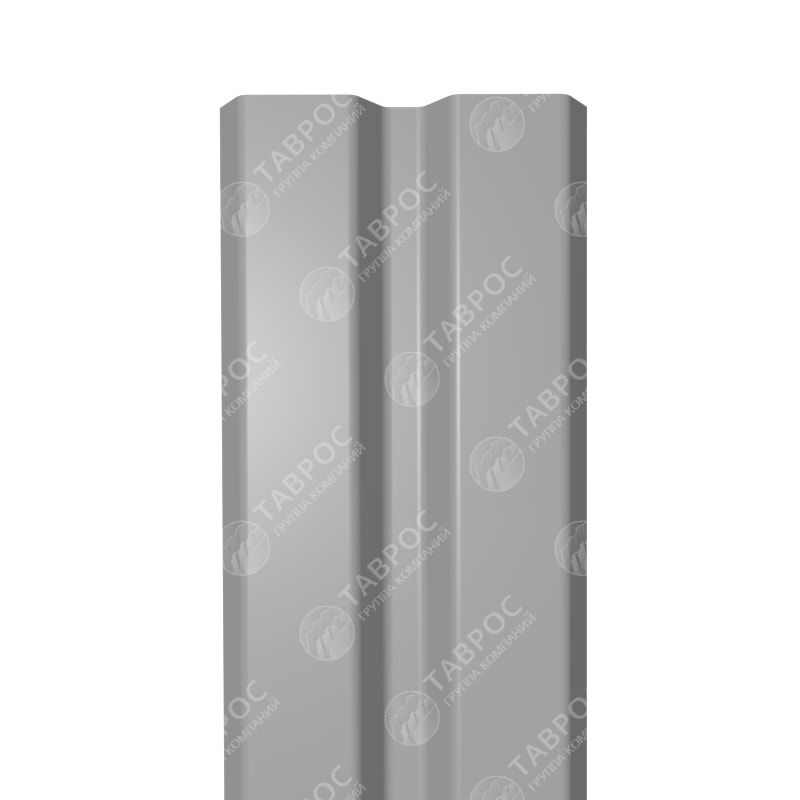 Металлический штакетник Гладкий полиэстер RAL 7004 (Серый) 2500*87*0,4 односторонний Прямой