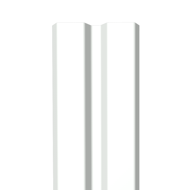 Металлический штакетник Гладкий полиэстер RAL 9003 (Белый) 1800*87*0,45 односторонний Прямой