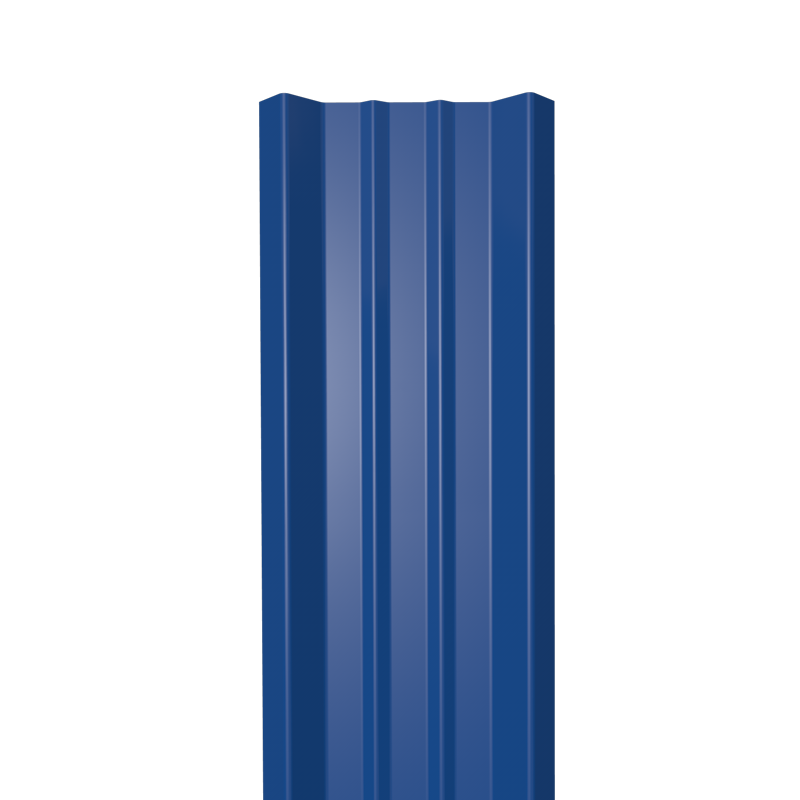 Металлический штакетник Гладкий полиэстер RAL 5005 (Синий) 3000*69*0,45 односторонний Прямой