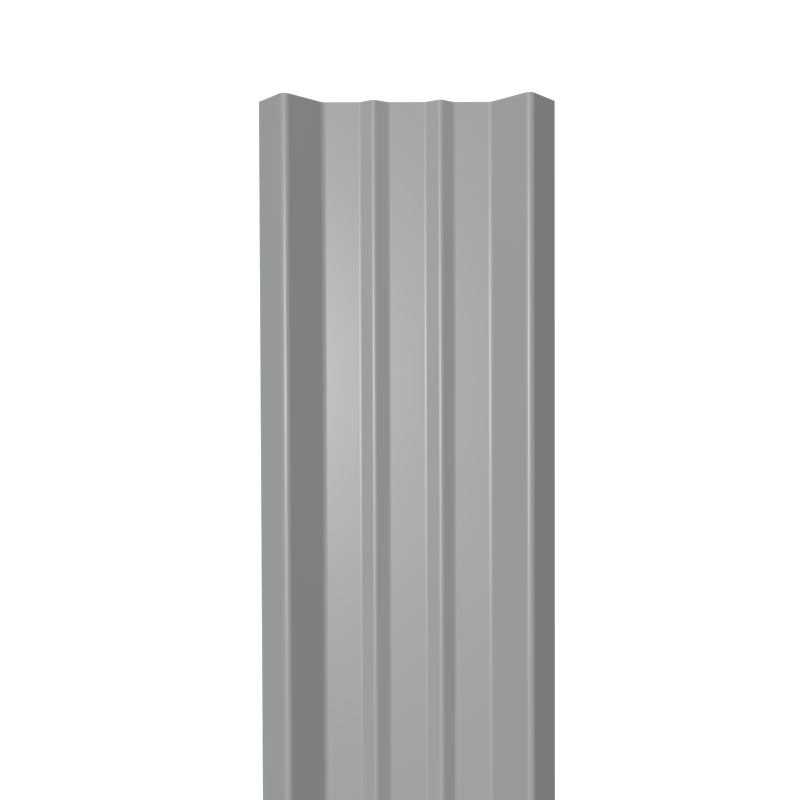 Металлический штакетник Гладкий полиэстер RAL 7004 (Серый) 3000*69*0,5 односторонний Прямой