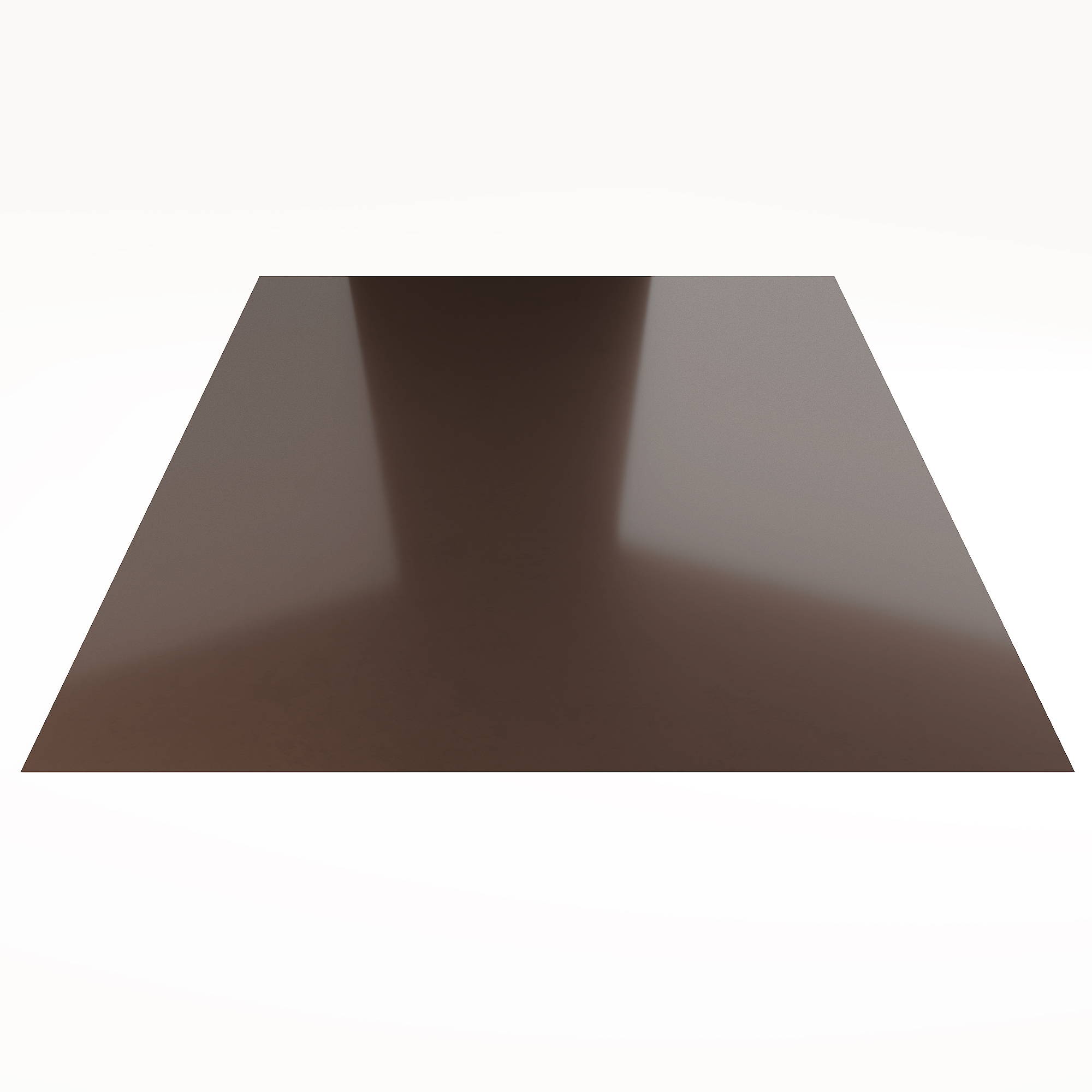 Гладкий лист Гладкий полиэстер RAL 8017 (Шоколадно-коричневый) 1800*1250*0,35 односторонний ламинированный