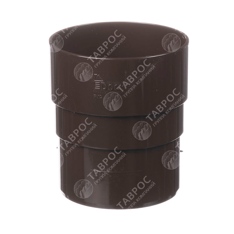 Соединитель труб (муфта) ПВХ Шоколад 120,65