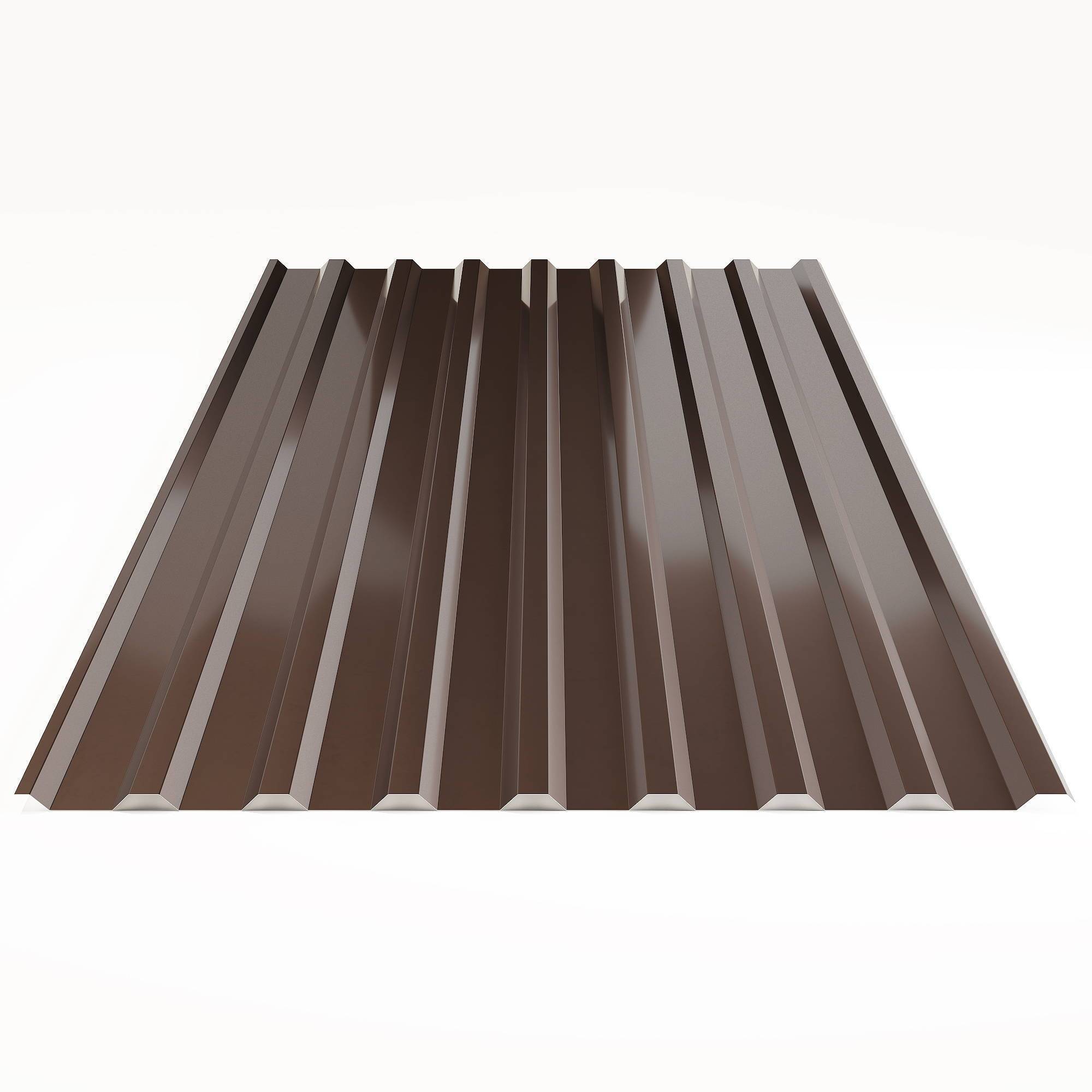 Профнастил Н-20 Текстурированный полиэстер RAL 8017 (Шоколадно-коричневый) 2000*1150*0,5 односторонний