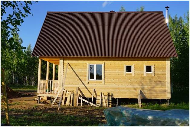 установка свай для террасы