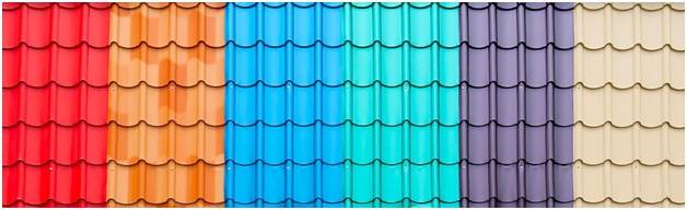 цветная металлочерепица с защитными покрытиями