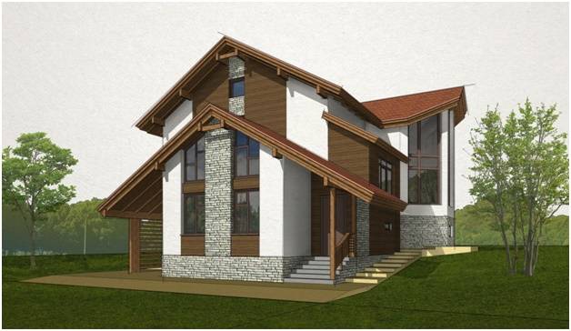  оригинальная крыша с двумя скатами 