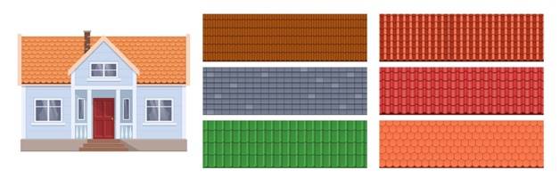 цветная крыша частного дома