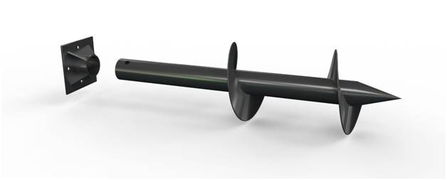 Свая винтовая многолопастная