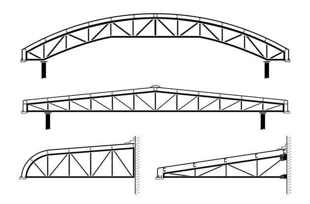 типовые чертежи ферм для крыши из профильной трубы
