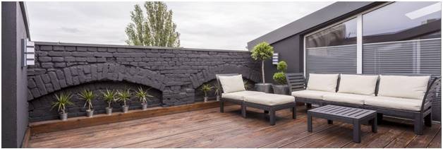 терраса на крыше коттеджа