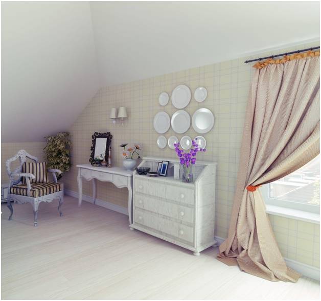 чердак частного дома в стиле прованс