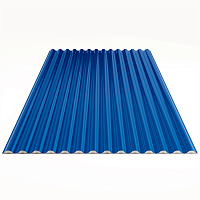 Гофрированный лист В-19 Гладкий полиэстер RAL 5005 (Синий) 2500*1103*0,5 односторонний