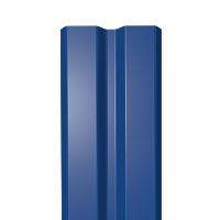 Металлический штакетник Гладкий полиэстер RAL 5005 (Синий) 2000*87*0,45 односторонний Прямой