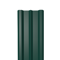 Металлический штакетник Гладкий полиэстер RAL 6005 (Зелёный мох) 1800*100*0,5 двухсторонний Прямой