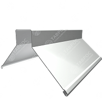Конёк с планкой Гладкий полиэстер RAL 9003 (Белый) 2000x150x50