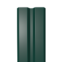 Металлический штакетник Гладкий полиэстер RAL 6005 (Зелёный мох) 1500*87*0,5 двухсторонний Прямой