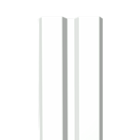Металлический штакетник Гладкий полиэстер RAL 9003 (Белый) 2500*87*0,45 односторонний Прямой