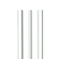 Металлический штакетник Гладкий полиэстер RAL 9003 (Белый) 1800*100*0,5 двухсторонний Прямой
