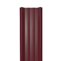 Металлический штакетник Гладкий полиэстер RAL 3005 (Красное вино) 1500*69*0,4 односторонний Прямой