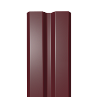 Металлический штакетник Гладкий полиэстер RAL 3005 (Красное вино) 2500*87*0,45 односторонний Прямой