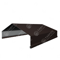 Конёк заборный Гладкий полиэстер RAL 8017 (Шоколадно-коричневый) 2000*240