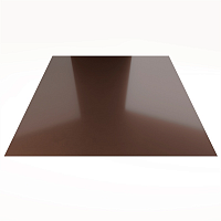 Гладкий лист Гладкий полиэстер RAL 8017 (Шоколадно-коричневый) 1800*1250*0,5 двухсторонний ламинированный