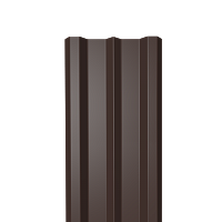 Металлический штакетник Гладкий полиэстер RAL 8017 (Шоколадно-коричневый) 2000*100*0,5 односторонний Прямой