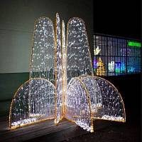 Световой фонтан "Бабочка", высота 3 метра
