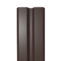 Металлический штакетник Гладкий полиэстер RAL 8017 (Шоколадно-коричневый) 2500*87*0,45 односторонний Прямой