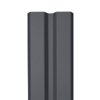 Металлический штакетник Гладкий полиэстер RAL 7024 (Мокрый асфальт) 1500*87*0,5 двусторонний Прямой