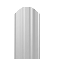 Металлический штакетник Гладкий полиэстер RAL 9003 (Белый) 2000*118*0,5 двухсторонний Полукруглый квадратный завальцованный