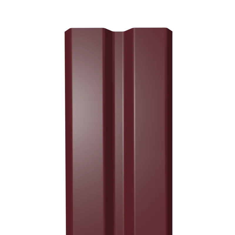 Металлический штакетник Гладкий полиэстер RAL 3005 (Красное вино) 2500*87*0,5 односторонний Прямой