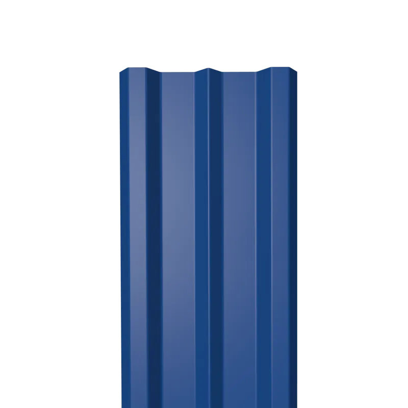 Металлический штакетник Гладкий полиэстер RAL 5005 (Синий) 1800*100*0,5 двухсторонний Прямой