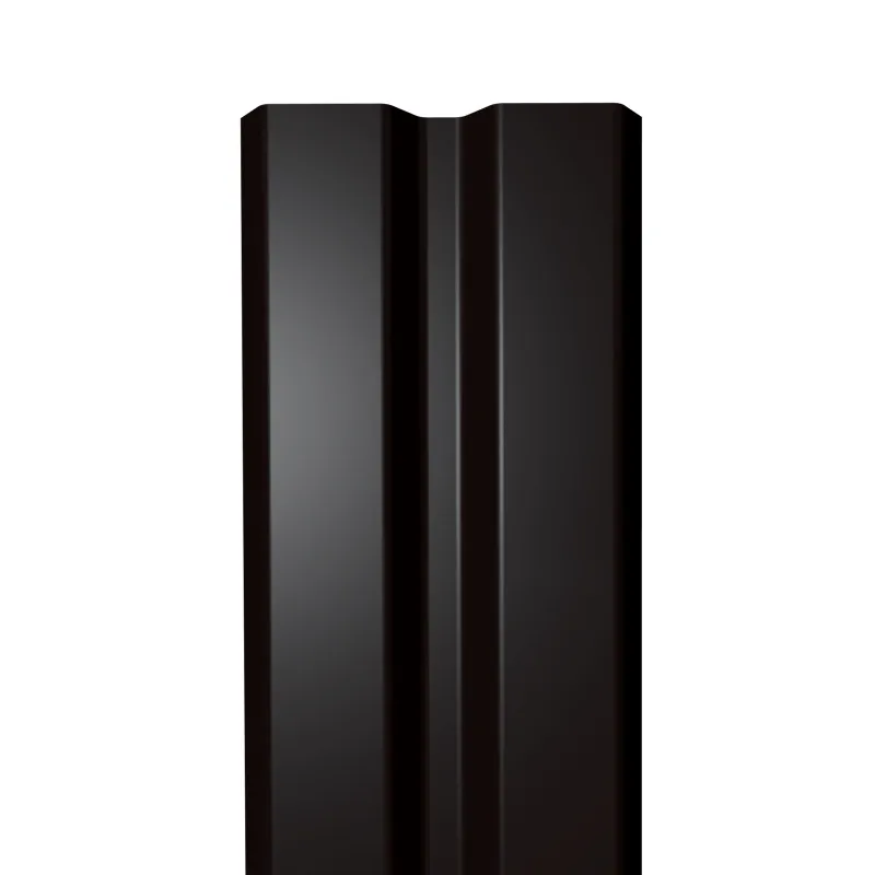 Металлический штакетник Гладкий полиэстер RAL 9005 (Глубокий черный) 1500*87*0,5 односторонний Прямой