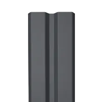 Металлический штакетник Гладкий полиэстер RAL 7024 (Мокрый асфальт) 2500*87*0,5 двусторонний Прямой