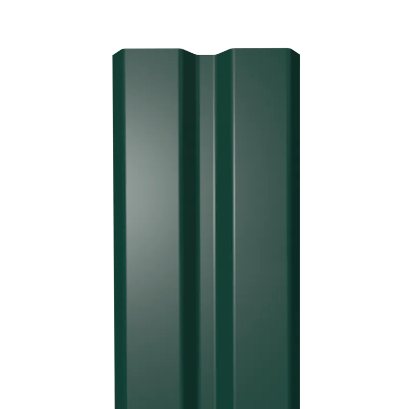 Металлический штакетник Гладкий полиэстер RAL 6005 (Зелёный мох) 2000*87*0,5 односторонний Прямой
