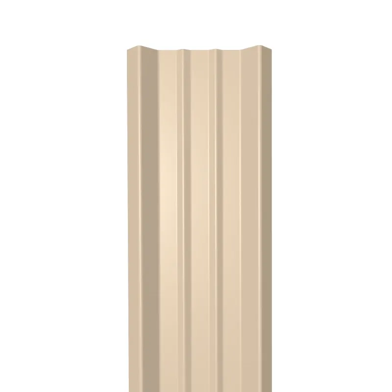 Металлический штакетник Гладкий полиэстер RAL 1015 (Светлая слоновая кость) 2000*69*0,4 односторонний Прямой