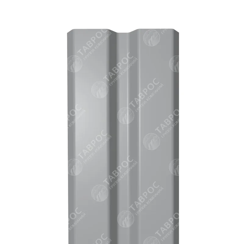 Металлический штакетник Гладкий полиэстер RAL 7004 (Серый) 3000*87*0,45 односторонний Прямой