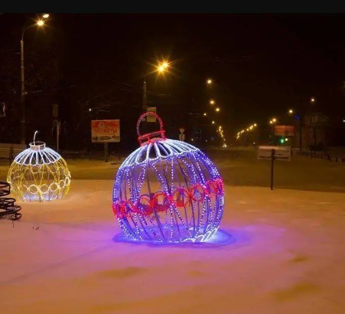 Световой шар "Оригинальный" для улицы, высотой 1.6 метра