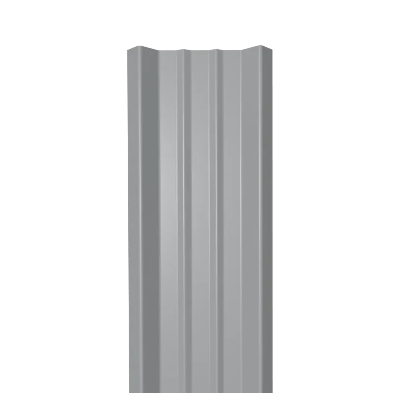 Металлический штакетник Гладкий полиэстер RAL 7004 (Серый) 2500*69*0,5 односторонний Прямой